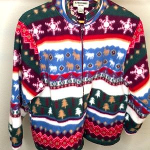 Alfred Dunner fleece jacket- winter theme